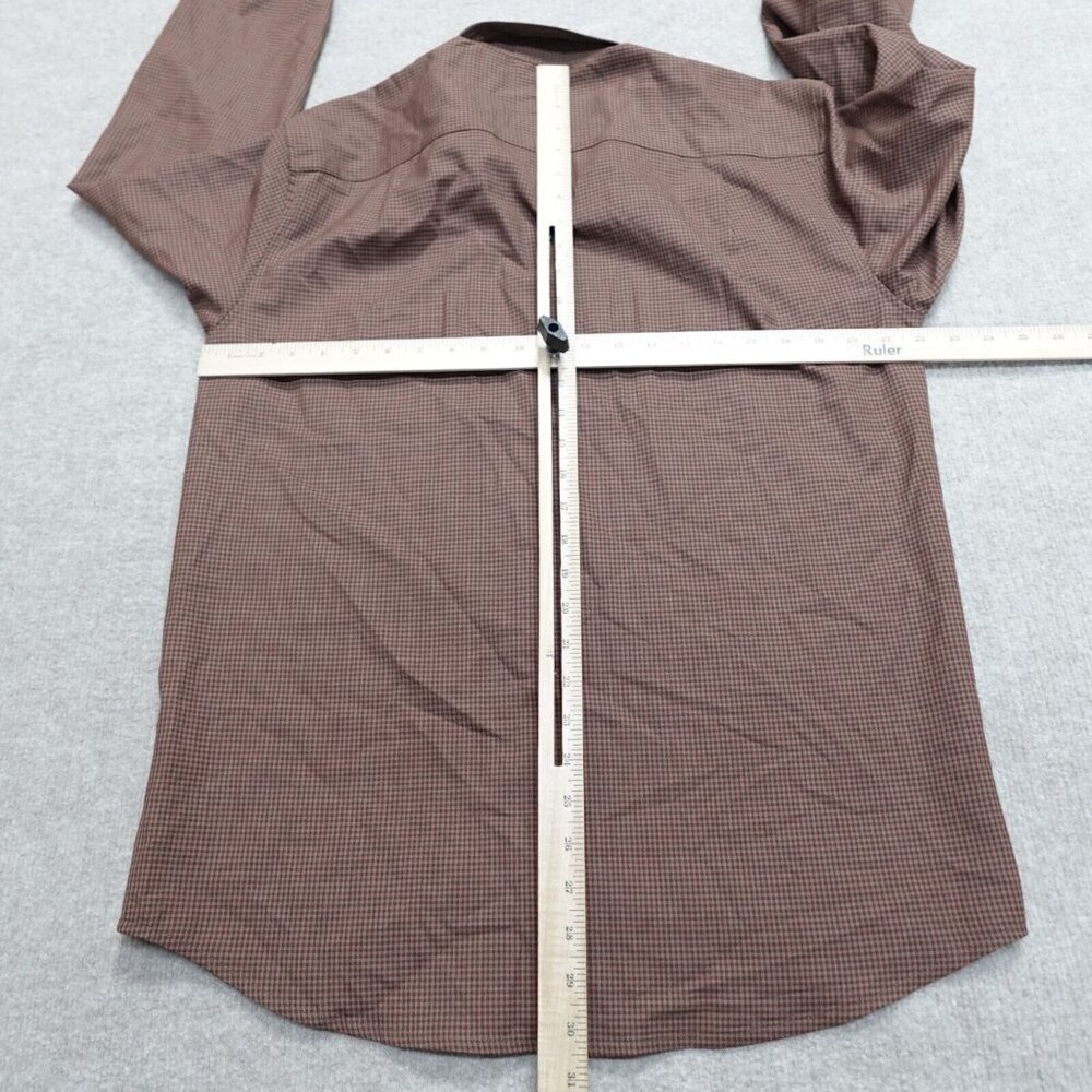 Pendleton Shirt Medium Brown Gingham Plaid Virgin… - image 5